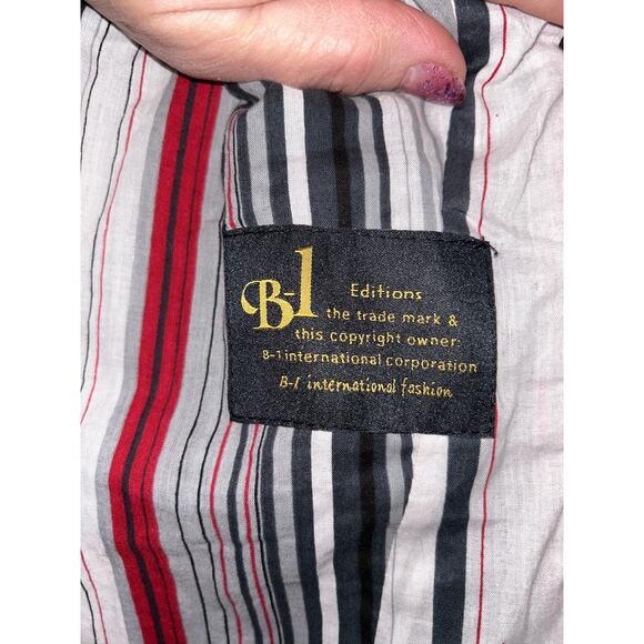 Rufuete B-1 Edition Edgy Rock Distressed Embroidered Studded Raw Edges Coat - Picture 11 of 14